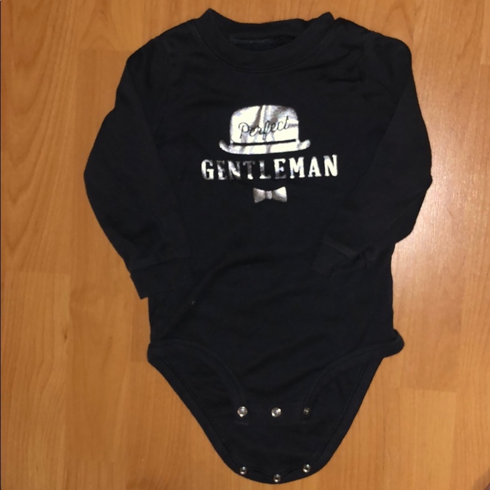 Caters Onesie. Gray/Metallic Perfect Gentlemen